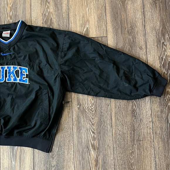 Nike Team Duke Blue Devils Black and Blue Pullover Windbreaker Mens Size Small - Picture 3 of 16